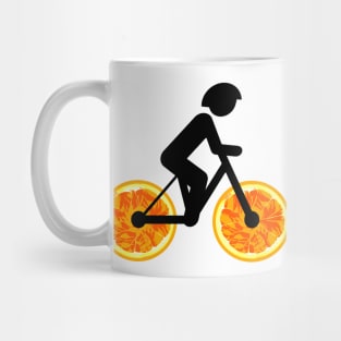 Orange Cyclist Mug